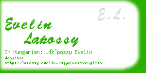 evelin lapossy business card